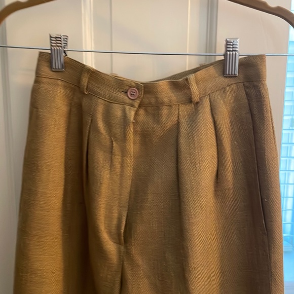 Anne Klein Pants - Vintage Anne Klein pleated trousers in woven silk